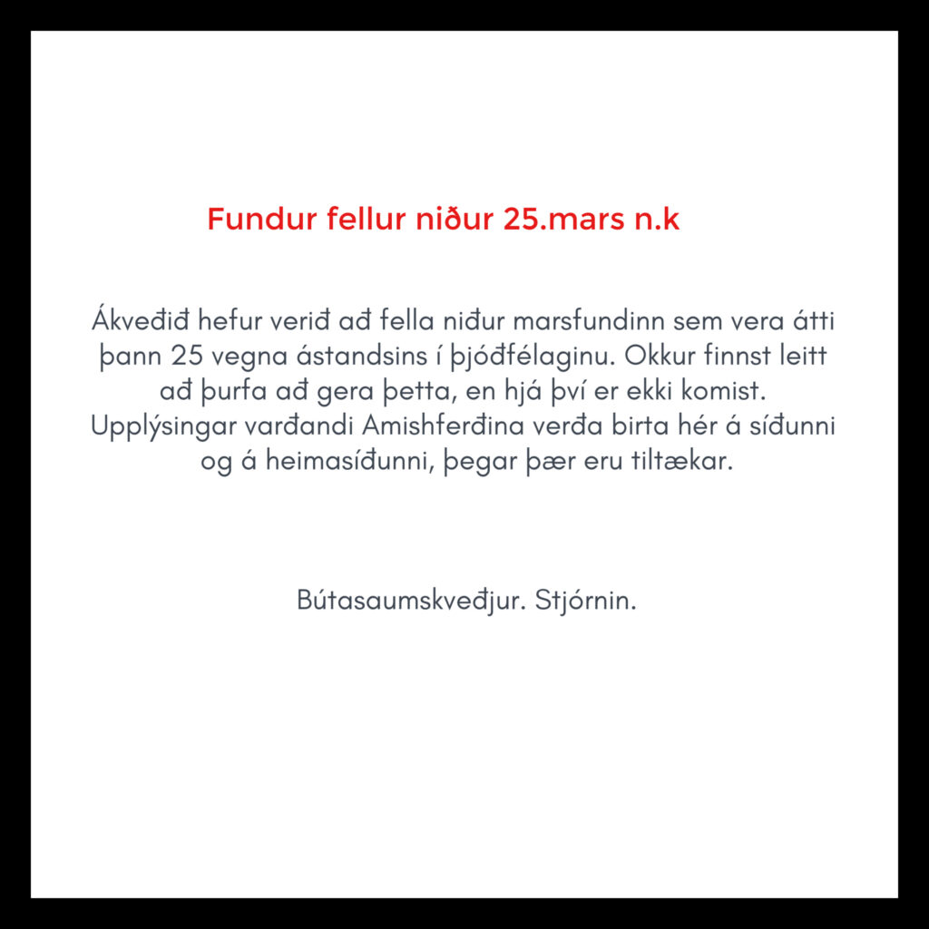 Fundur aflýstur