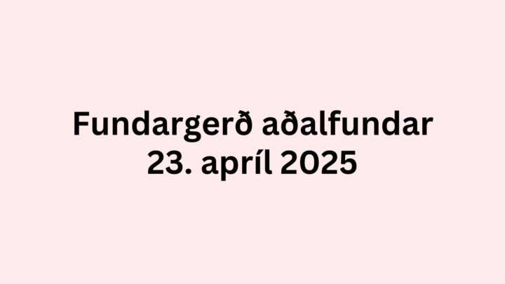 Fundargerð aðalfundar 23. apríl 2025